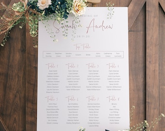 Script Table Plan, Wedding Seating Chart, A1 or A2