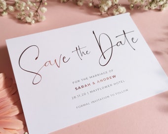 Blush Save the Date Cards or Save the Evening or Weekend With Envelopes - Any Colour or Message - Save the Dates Wedding Announcement