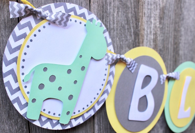 Giraffe Baby Shower Decoration Gender Neutral Baby Shower Etsy