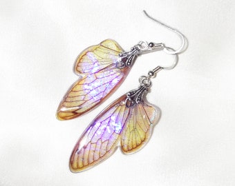 Enchanting Cicada Wing Earrings | Iridescent Nature Jewelry | Ethically Sourced