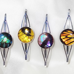 Real Butterfly Wing Hair Pin, Iridescent Nature and Fantasy Accessories