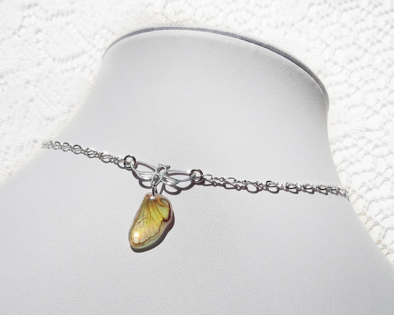boho style jewelry iridescent wings charm pendant sterling silver butterfly necklace best friend gifts choker necklace with pendant