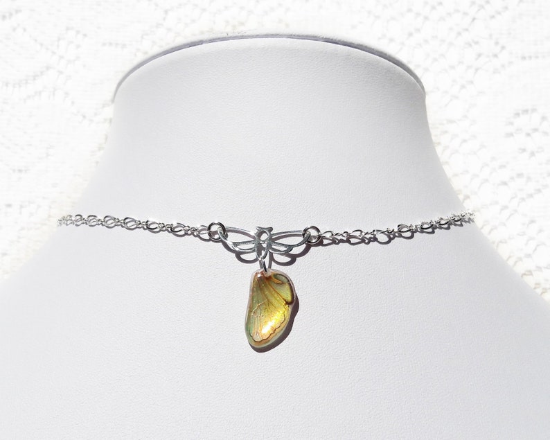 boho style jewelry iridescent wings charm pendant sterling silver butterfly necklace best friend gifts choker necklace with pendant
