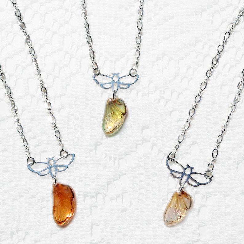 boho style jewelry iridescent wings charm pendant sterling silver butterfly necklace best friend gifts choker necklace with pendant