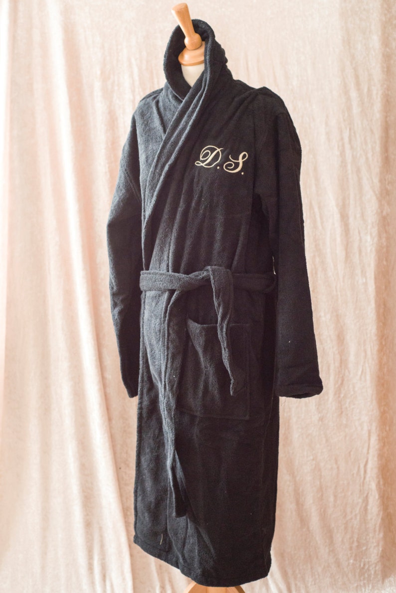 Personalised Mens Bathrobe Towelling Robe luxurious soft Etsy