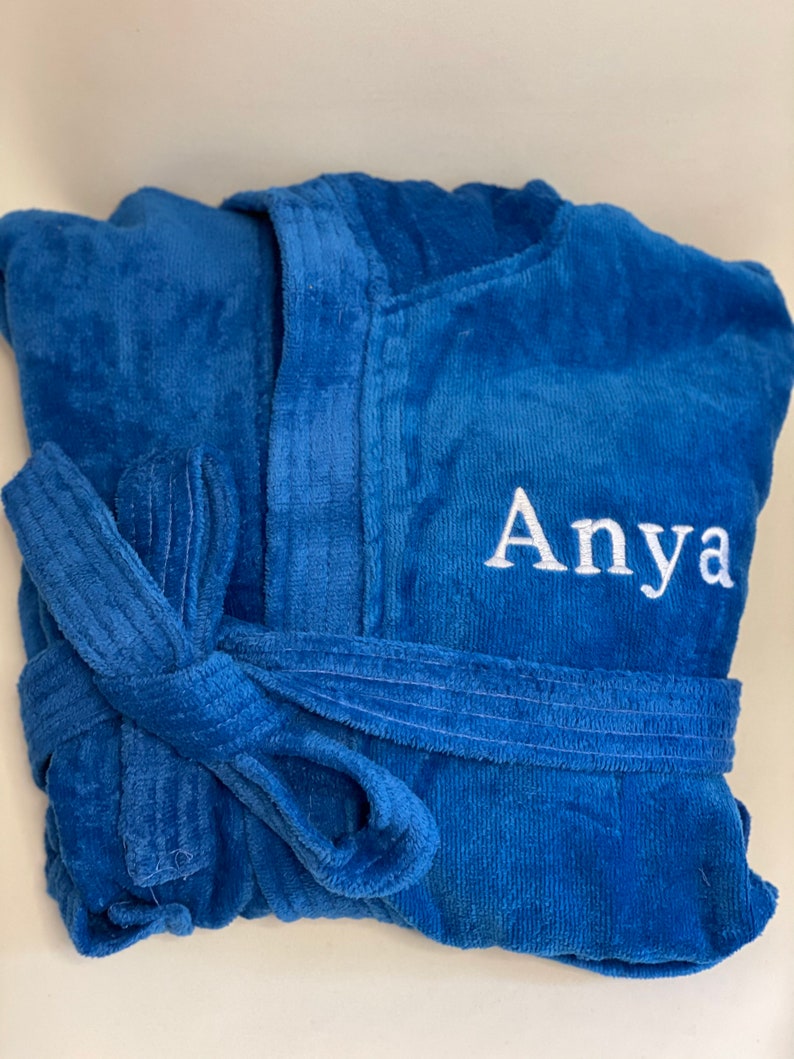 Personalised Boys Girls Kids Bathrobe Hooded Terry Towelling Etsy UK