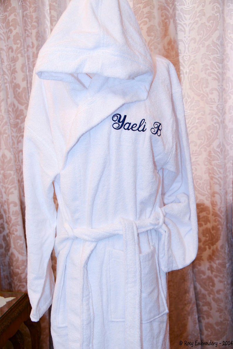 towelling bathrobe personalised