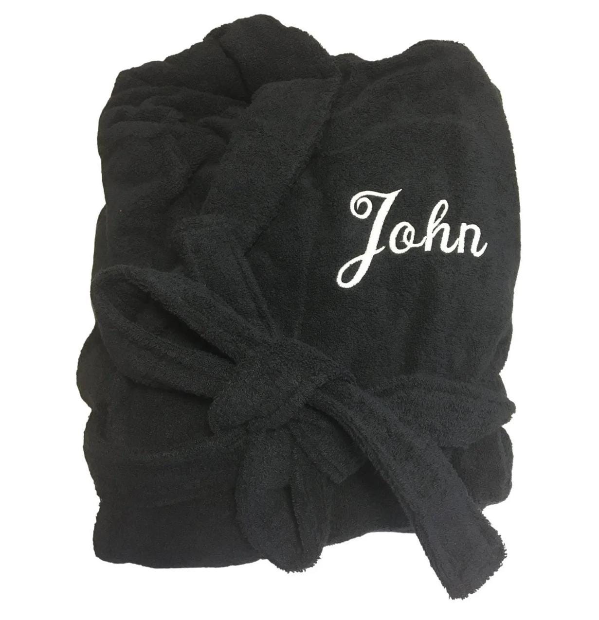 egyptian cotton dressing gown personalised Lulabay Personalised Mrs Egyptian Cotton Hooded Dressing Gown