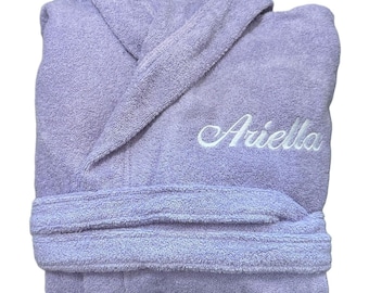 egyptian cotton dressing gown personalised Lulabay Personalised Mrs Egyptian Cotton Hooded Dressing Gown