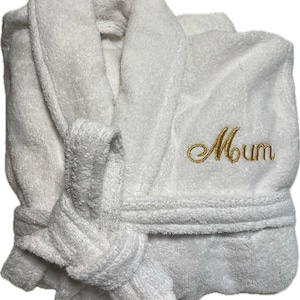 Embroidered Unisex Bathrobe, Pure Cotton Bathrobe, Soft Luxurious Bathrobe, Plush Bathrobes, Personalised Bathrobes, Gift For Moms