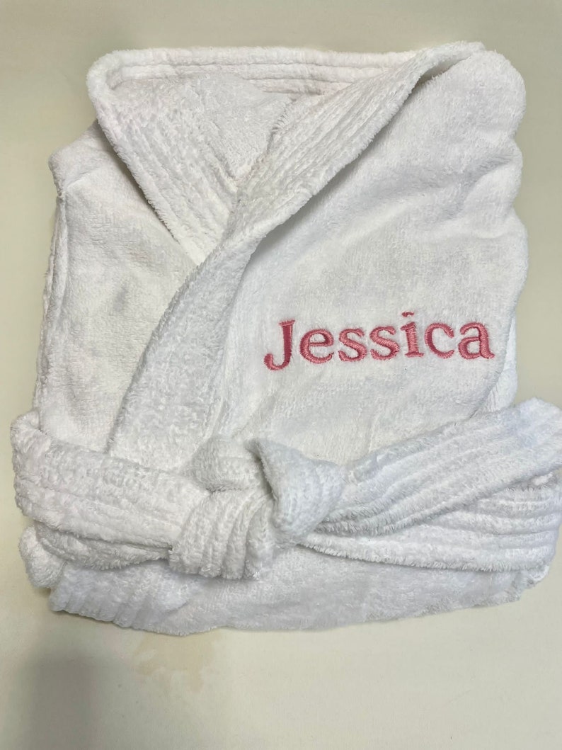 Personalised Boys Girls Kids Bathrobe Hooded Terry Towelling Etsy UK