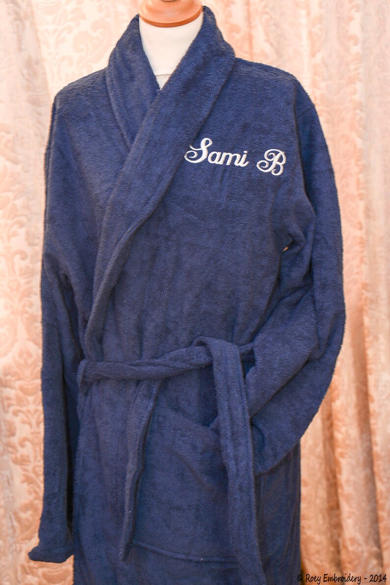 towelling bathrobe personalised