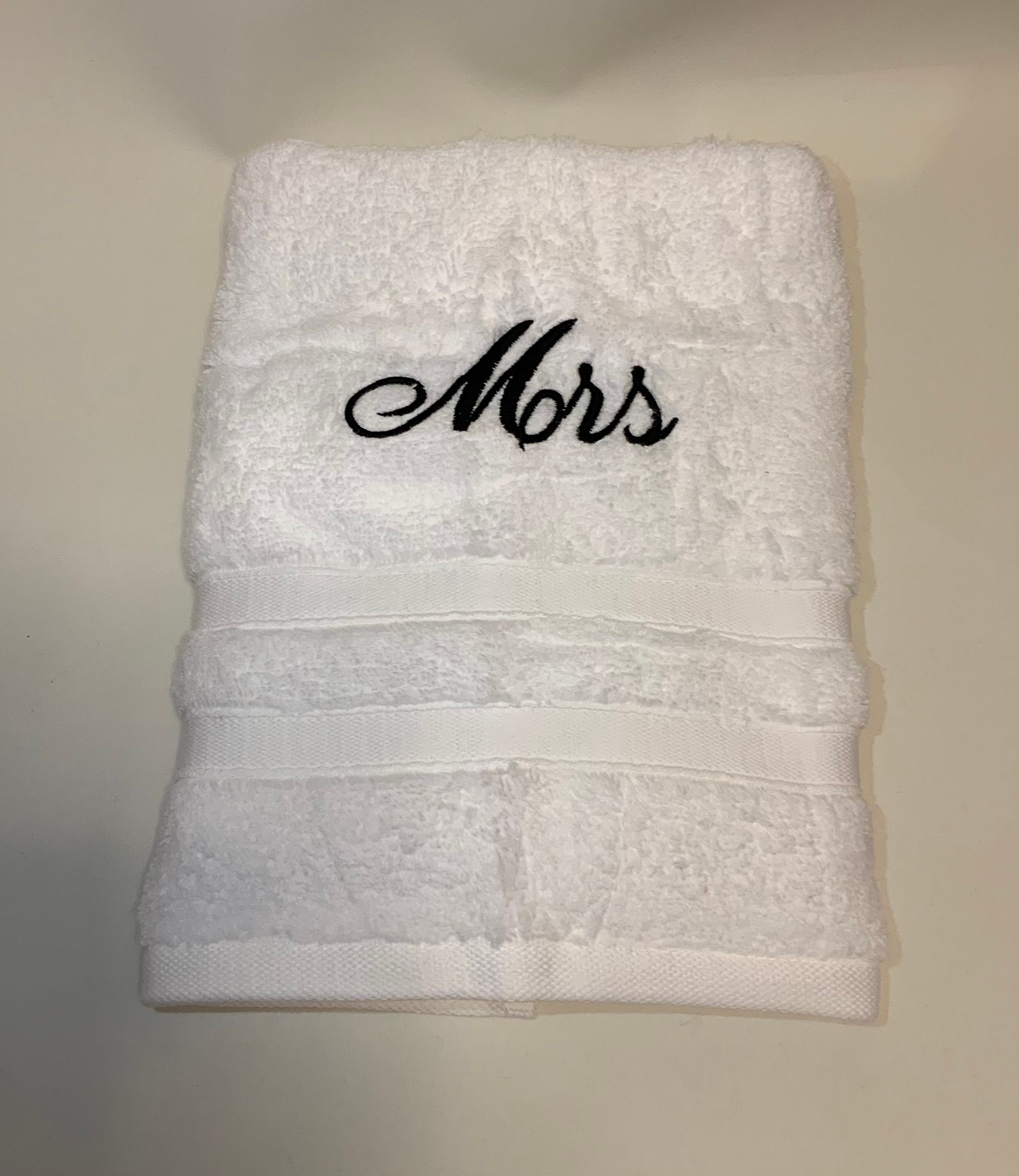 Personalised Mr & Mrs Hand Towel Set Engagement Wedding Etsy UK