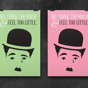 Instant Download, Charlie Chaplin, Minimalist Printable Poster, Unique ...