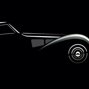 Bugatti T57SC Gangloff Drophead Coupe Art Print: Vintage Car Poster (Digital Download)
