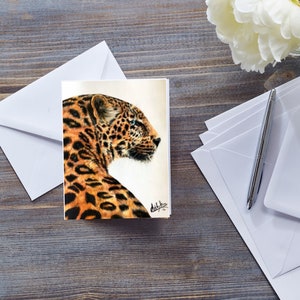 CARTE JAGUAR CAT du dessin original, carte pour amoureux des grands félins, pour les amoureux des Jaguar, art animalier safari, toutes les occasions, pour garçons, carte pour amoureux des animaux