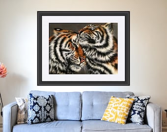 Tiger Love Couple Print - Etsy
