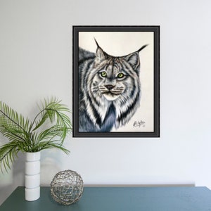 KANADISCHER Luchs Druck, Bleistift Poster Kunst, Kinderzimmer Dekor, Big Cat Fine Art Illustration, Alaska Wildtier, Bob Katzenliebhaber Geschenk, Zoo Tier