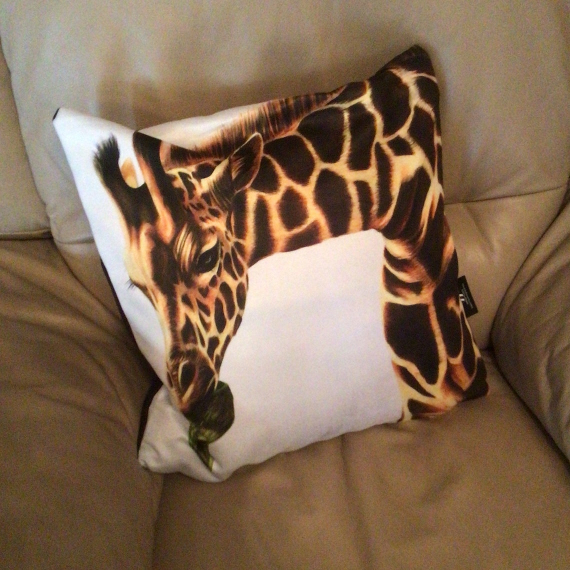 GIRAFFE CUSHION Giraffe Lover Gift Eco Friendly Gift Etsy