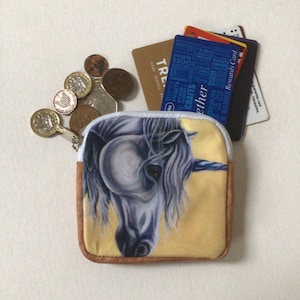 MONEDERO DE UNICORNIO, Mini bolsa de almacenamiento, Bolsa de accesorios, Regalo para amantes de los unicornios, Monedero para niñas, Billetera de lona para niños, Monedero de caballo blanco,