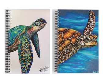 Sea Turtle Notebook: A5 Lined Journal, Wildlife Art Stationery
