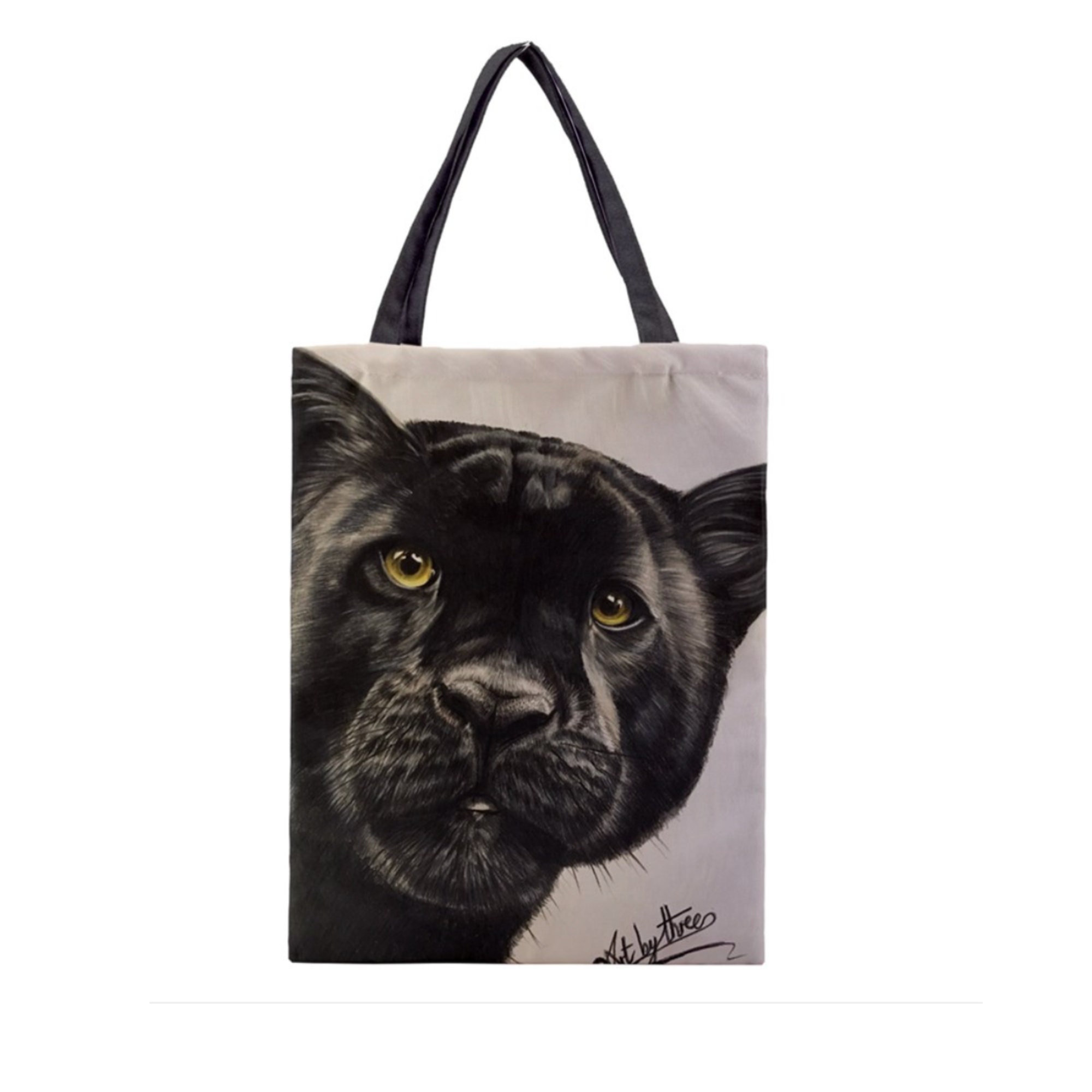 BLACK PANTHER TOTE Bag Cat Lovers Gift Eco Canvas Market Sack