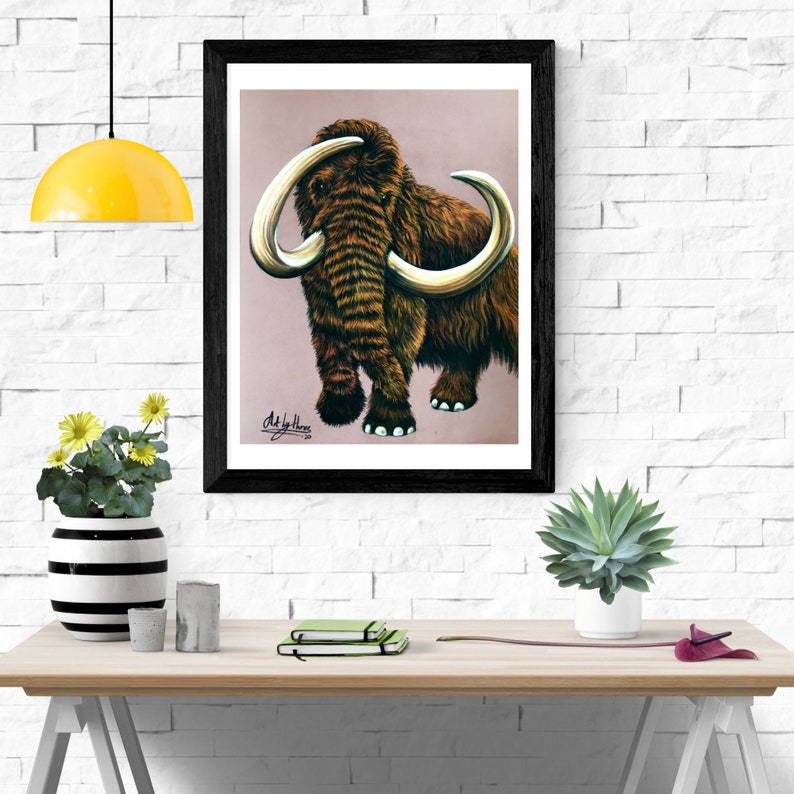 WOOLLY MAMMOTH POSTER Hairy Mammoth Print Prehistoric - Etsy