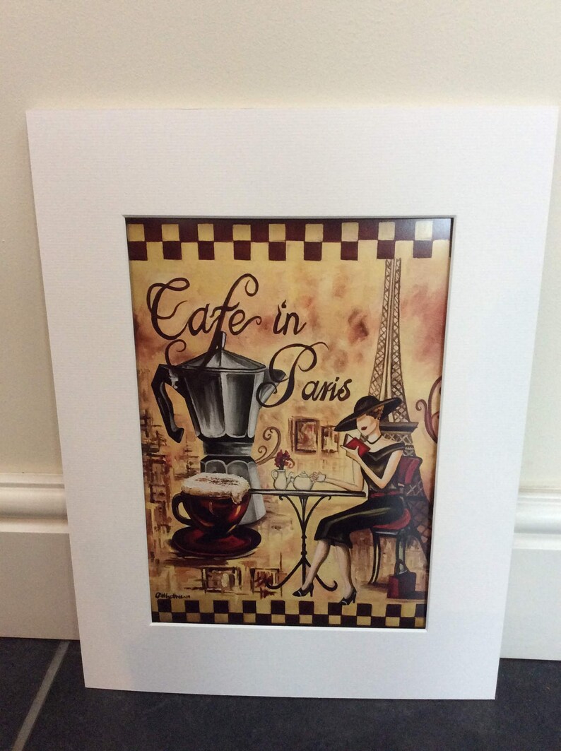 ART DECO CAFE Art Print Coffee in Paris Print Retro Collage Etsy UK