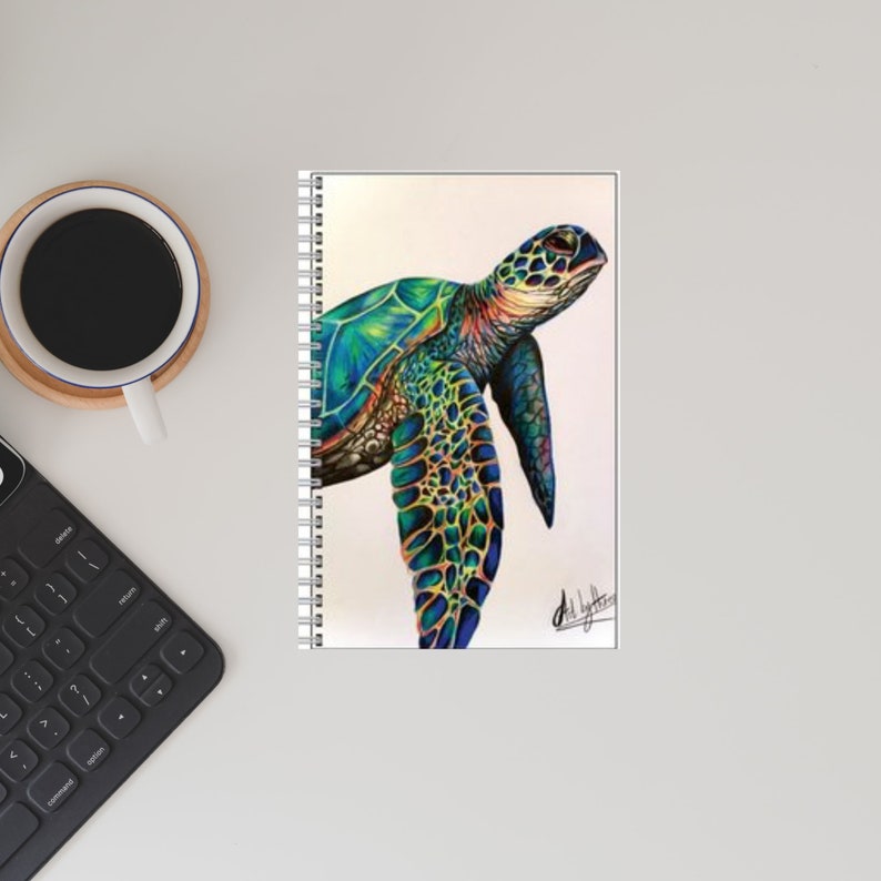 SEA TURTLE NOTEBOOK A5 Lined Animal Notepad Zoo Animal | Etsy