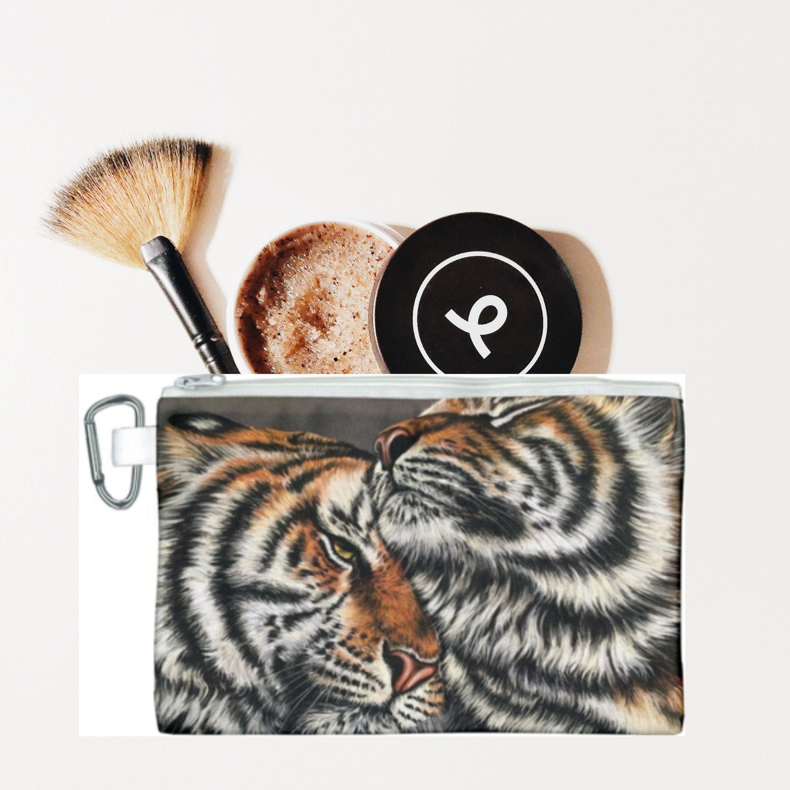 TIGER STORAGE BAG Tiger Makeup Cosmetic Case Tiger Canvas Etsy