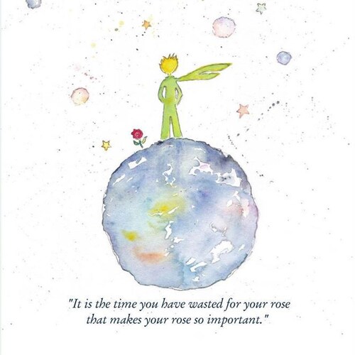 The Little Prince Citation De Prince Et Rose En Francais Le Etsy New Zealand