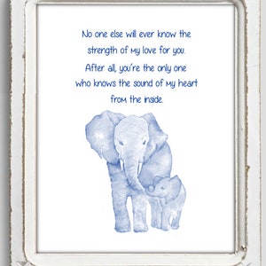 Elephant Et Bebe Elephant Personne Dautre Ne Saura Jamais La Etsy