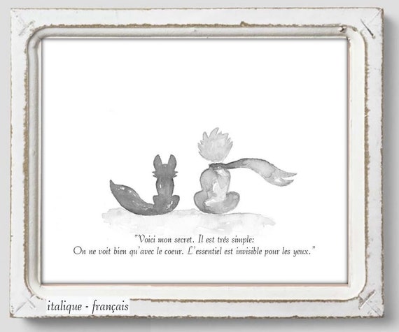 Le Petit Prince Voici Mon Secret Il Est Tres Simple On Ne Etsy Australia