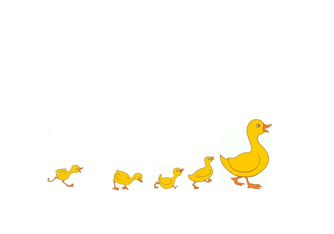Nursery Duck and Ducklings. Yellow Mother Duck and Baby Ducks. - Etsy Nursery Duck and Ducklings. Yellow Mother Duck and Baby Ducks. - Etsy