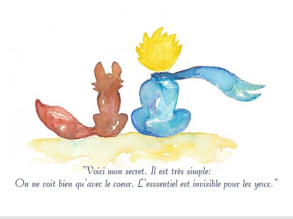 Le Petit Prince Voici Mon Secret Il Est Tres Simple On Ne Etsy