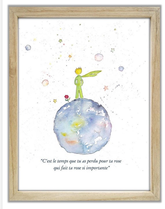 Der Kleine Prinz Citation De Prince Et Rose En Franeais Le Etsy