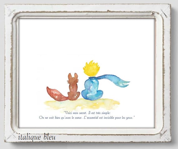 Le Petit Prince Voici Mon Secret Il Est Tres Simple On Ne Etsy