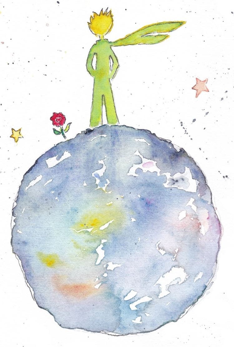 Der kleine Prinz Art. Le Petit Prince et Rose. Der Prinz und - Etsy.de