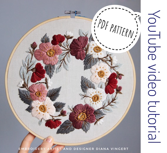 Vingert embroidery pattern  flower embroidery patterns kits floral Vingert embroidery pattern  flower embroidery patterns kits floral