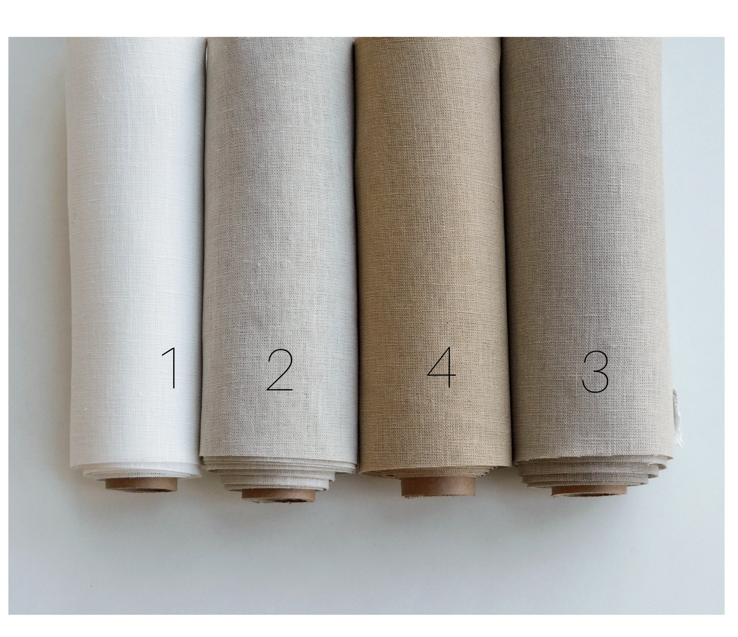 Hand-dyed linen fabric (color 1-4)