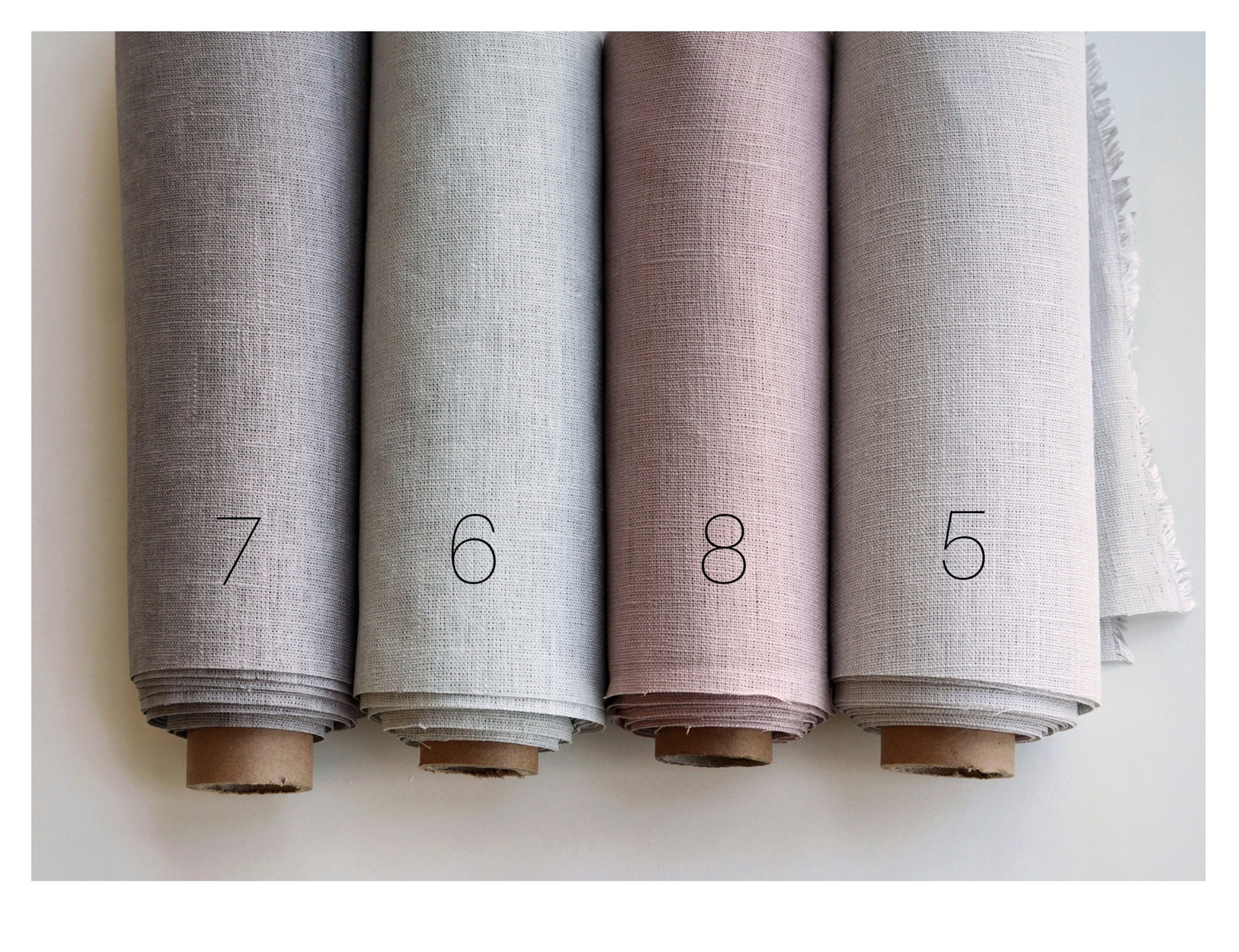 Hand-dyed linen fabric (color 5-8)