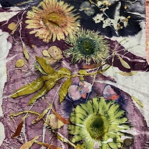 Dernier tutoriel d'impression écologique cuir-lin-papier, sac à main, ceinture, idées de création d'artbook, cadeau d'impression de fleurs colorées naturelles