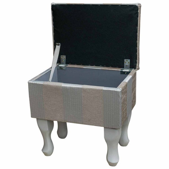 grey dressing table stool with storage Grey Stool Room Hoxton Velvet Storage Footstool Grey Footstools B&M