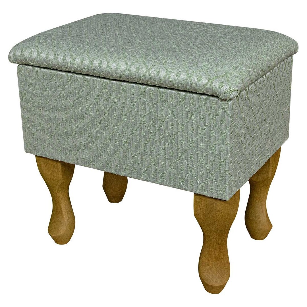 Small Dressing Table Storage Stool in a Woburn Trellis Green Etsy UK