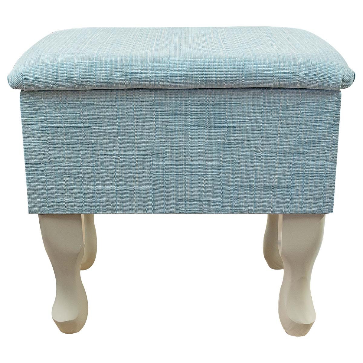 Small Dressing Table Storage Stool in a Harrow Slub Duck Egg Etsy UK
