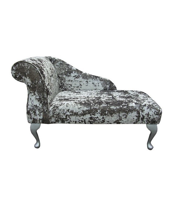 41/" Small Chaise Longue Lounge Sofa Seat Chair Lustro Flint Fabric Queen Anne UK