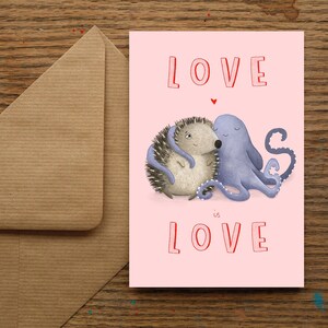 Carte d'anniversaire L'amour, c'est l'amour, carte d'anniversaire, carte de fiançailles, mariage LGBTQ, mariage homosexuel, anniversaire homosexuel