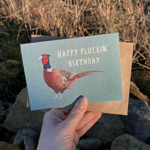 Happy Birthday Fasan Grußkarte - Lustige Geburtstagskarte - Auf dem Land - Shooting - Für Papa, Für Mann, Für Partner, Für Freund