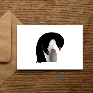 Neues Baby Karte | Pinguin Karte, Baby Party Karte, süsser Pinguin, Pinguin Muttertag | Neue Mama, neuer Vater, neue Eltern | Baby Junge, Mädchen
