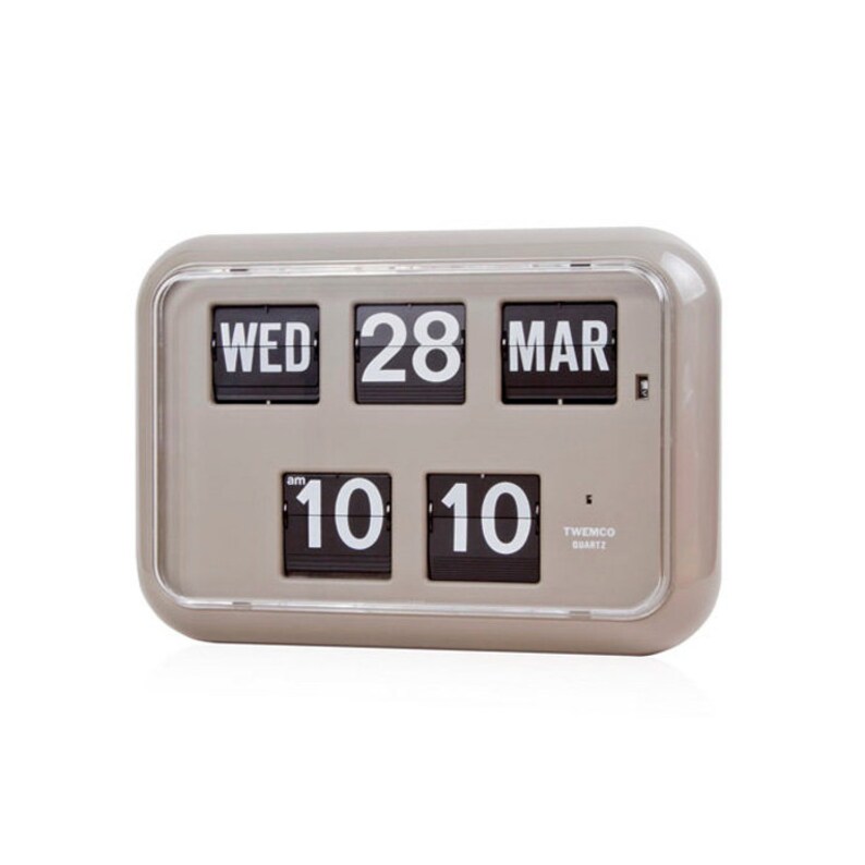 Twemco Retro Calendar Wall Flip Clock QD35 Orange Etsy